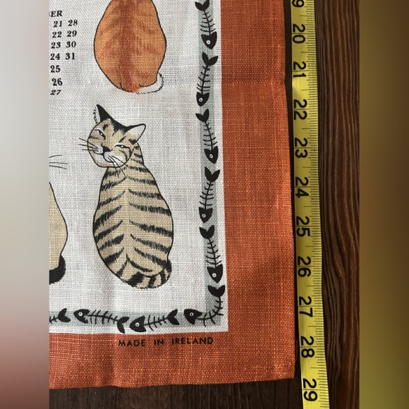 NWOTs Ulster Weavers CATS IN WAITING Irish Linen 1998 Cat Calendar No. 4135 - Picture 12 of 13